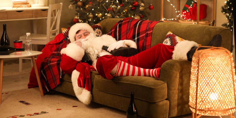 Santa Claus weight sleeping