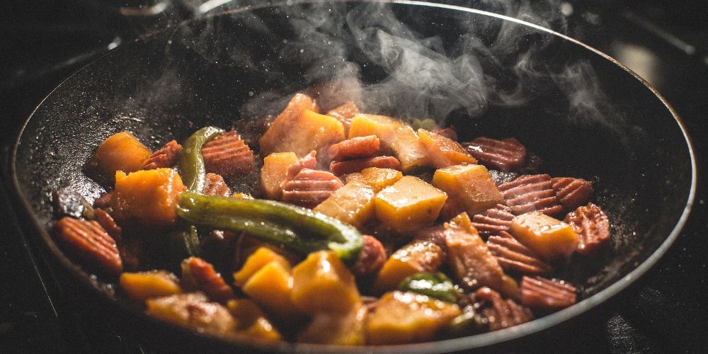 Vegetable Food Cooked Frying Pan