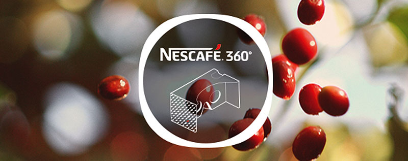 o nescafe se taksideyei stis fyteies tou kafe me to 360o google cardboard in