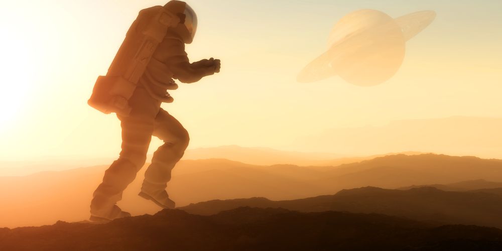 astronauts walking