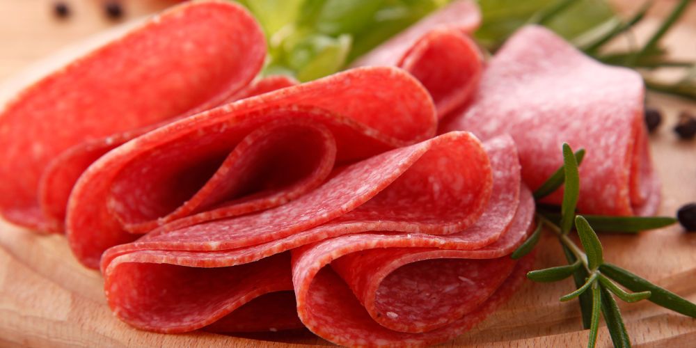 eating salami