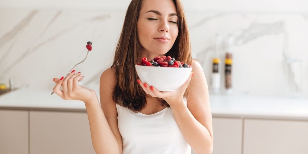 enjoying food