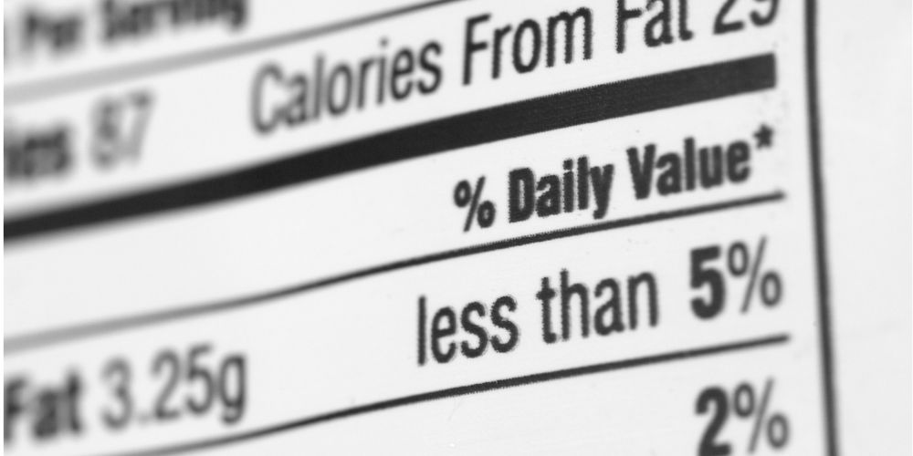 nutrition label