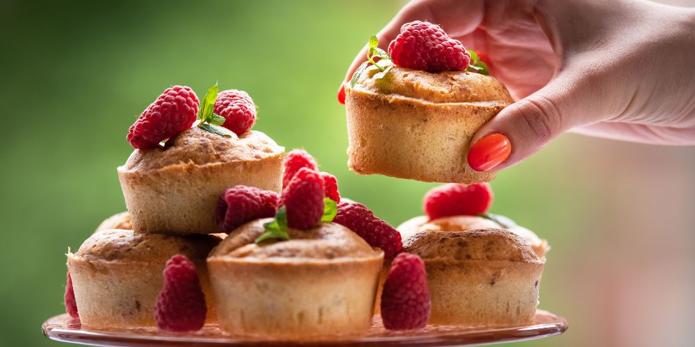 woman taking desserts